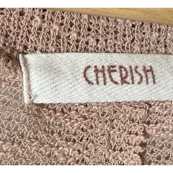 Cherish Women's Oversized Knit Short‎ Sleeve Top Beige Sz S Lagenlook Peasant - Picture 5 of 6